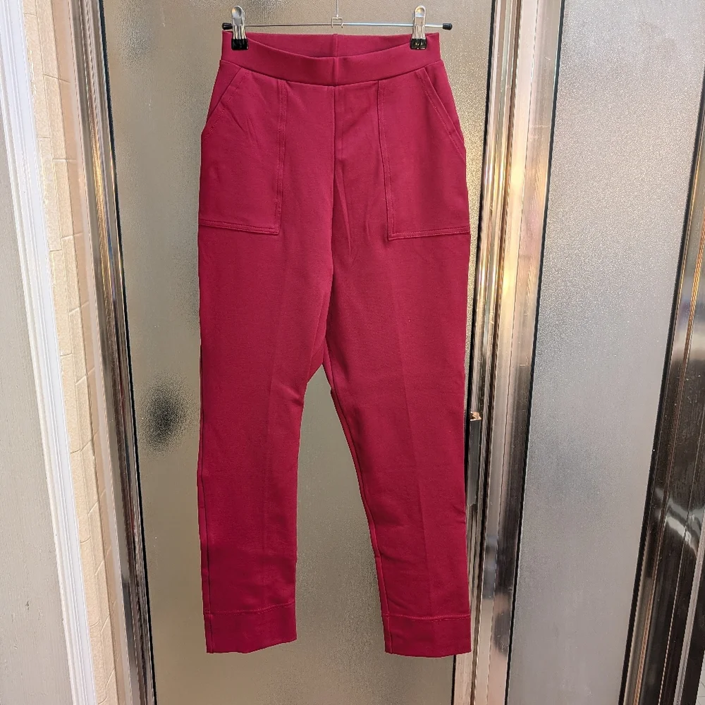Blackmilk Berry Push It Ponte High Waisted Cuffed Pants - Picture 2 of 3